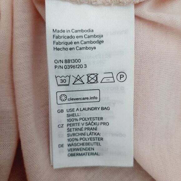 H&M Conscious Twist Fabric Lace Style Yoke Tank Top Pink Sz L - Picture 11 of 11